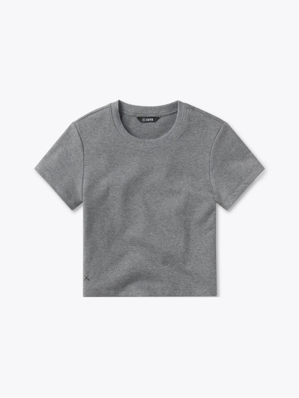 CUTS Tomboy 100% Cotton Crop Top in Heather Grey